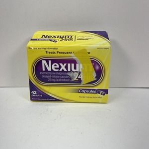 Nexium 24HR 42 Capsules 20mg Treats Frequent Heartburn Exp 06/2025